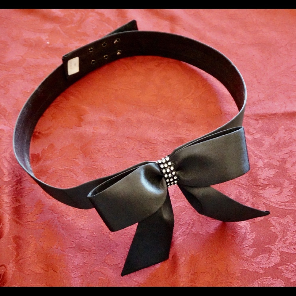 Black silk belt made in France